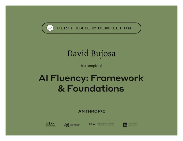 Certificate: AI Fluency: Framework & Foundations