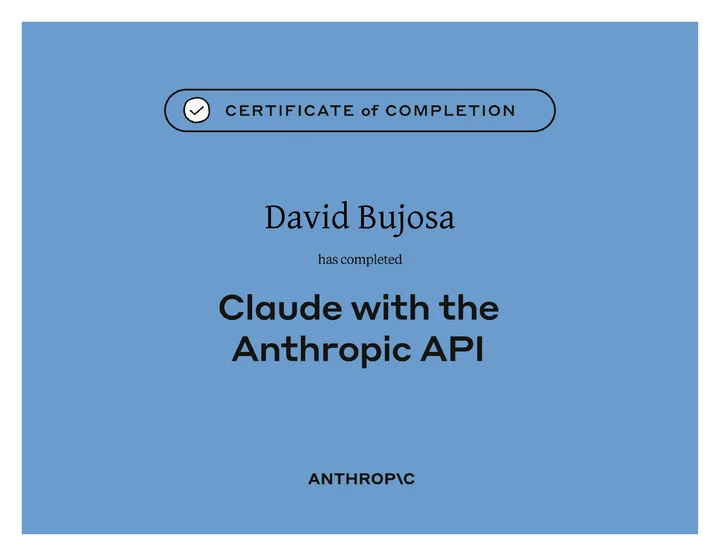 Certificate: Building with the Claude API