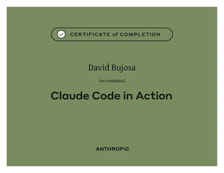 Certificate: Claude Code in Action